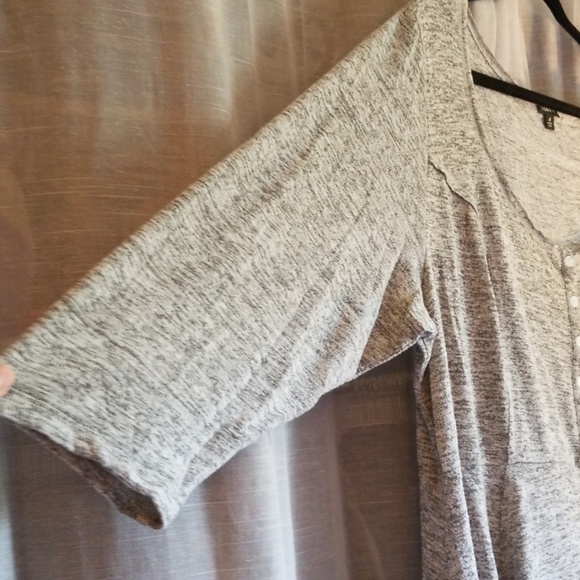 Light Gray Sweater dress with 3/4 length sleeve - Picture 3 of 5